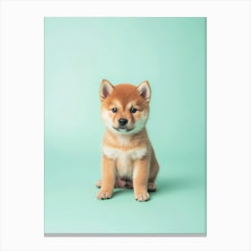 Shiba Inu. Generated AI. Art Print 17 Canvas Print