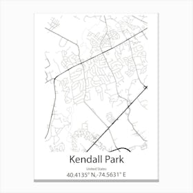 Kendall,United States Minimalist Map Leinwandbild