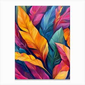 Colorful Feathers 1 Canvas Print