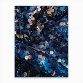 Blue Sequins 1 Canvas Print