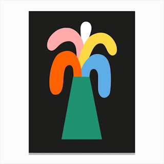 Rainbow Palm Canvas Print