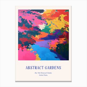 Colourful Gardens New York Botanical Garden Usa 1 Blue Poster Canvas Print