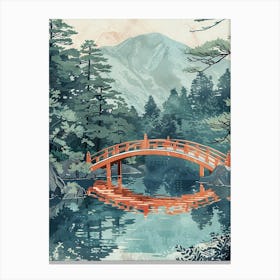 Nikko Japan 6 Retro Illustration Canvas Print