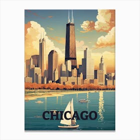 Chicago Trendy Office Airbnb Home Canvas Print