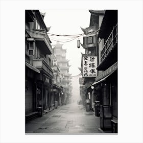 Shanghai, China, Black And White Old Photo 1 Canvas Print