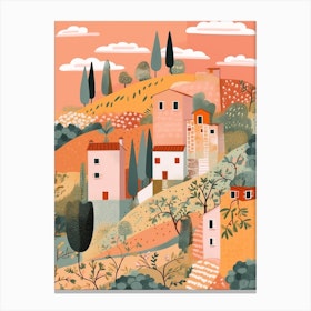 Tuscany 2, Italy Illustration Canvas Print