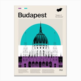Mid Century Budapest Travel Canvas Print
