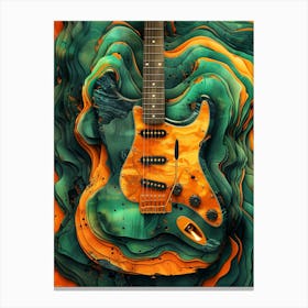 Abstract Guitar Painting music art Canvas Print