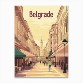 Aihrgdesign A Classic 1960s Travel Poster For Belgrade 2 Canvas Print