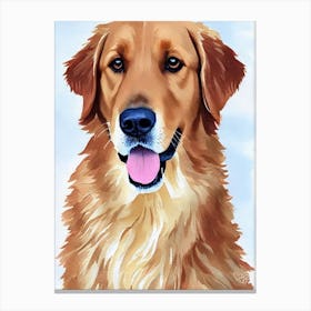 Golden Retriever Watercolour dog Canvas Print