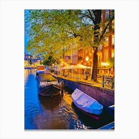 Amsterdam At Night 6 Canvas Print