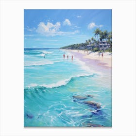 An Oil Painting Of Tulum Beach, Riviera Maya Mexico 2 Canvas Print