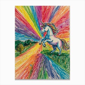 Rainbow Unicorn 2 Canvas Print