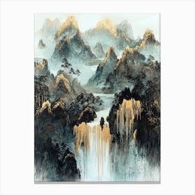 Carstensz Gold Glow Abstract Serenity Canvas Print