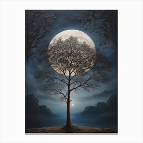 Full Moon Tree 1 Canvas Print