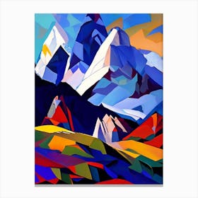Torres Del Paine National Park Chile Cubo Futuristic Canvas Print