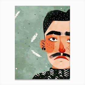 Man With Mustache 1 Canvas Print