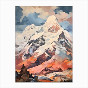 Kangchenjunga Nepal India 2 Mountain Painting Canvas Print