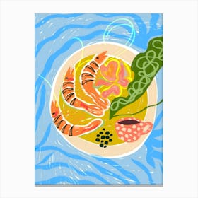 Tiger Prawns | Shrimp Sea Food Platter Canvas Print