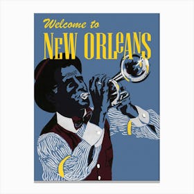 New Orleans, Trumpet Player Canvas Print