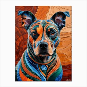 Dog With A Colorful Body Canvas Print