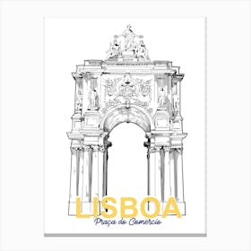 Lisbon Portugal City Monument Canvas Print