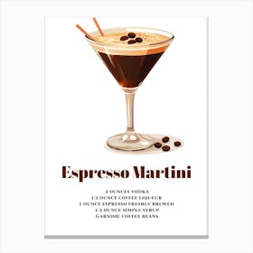 Espresso, Cocktail Hour Canvas Print