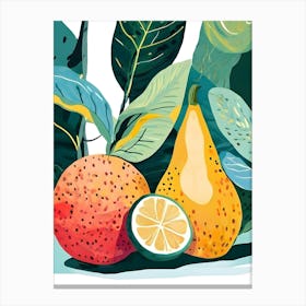 Fruit And Leaves Canvas Print