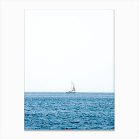 Lonely Sailboat Canvas Print