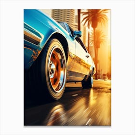 American Muscle Car In The City 011 Canvas Print