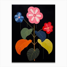 Impatiens 2 Hilma Af Klint Inspired Flower Illustration Canvas Print