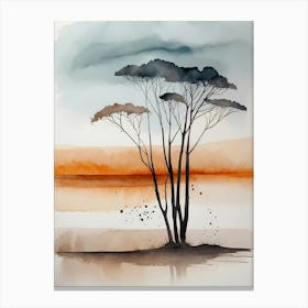 Watercolor Of A Tree 1 Canvas Print