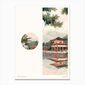 Miyajima Japan 1 Cut Out Travel Poster Canvas Print