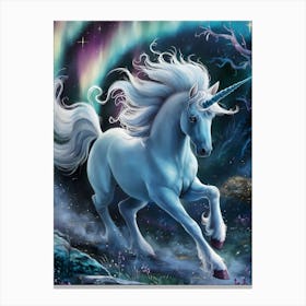 Unicorn In The Forest 2 Canvas Print