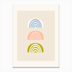 Abstract Cute Rainbows Canvas Print