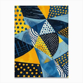 Abstract Blue And Yellow Canvas Print