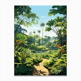 Singapore Botanic Gardens Singapore Illustration  1 Canvas Print