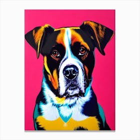 St Bernard Andy Warhol Style dog Canvas Print