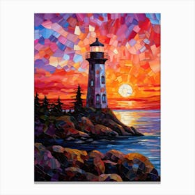 Sunset Lighthouse 4 Canvas Print