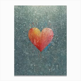 Heart In The Snow Canvas Print