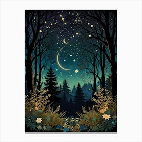 Night In The Forest 8 Canvas Print