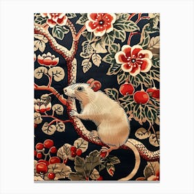 Chinese Lunar Year Of The Rat 3 Full William Morris Style Canvas Print