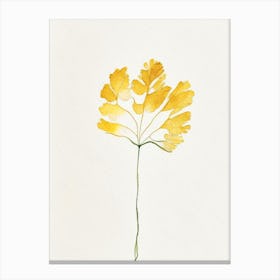 Marigold Leaf Minimalist Watercolour 1 Canvas Print