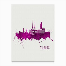 Tilburg Netherlands City Purple Canvas Print