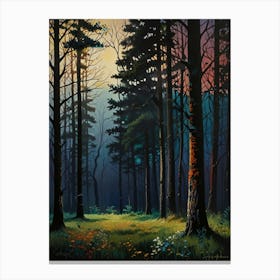 Forest At Dusk Canvas Print