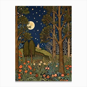 William Morris Night In The Woods Canvas Print