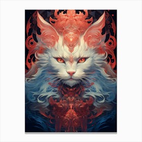 Psychedelic Cat Canvas Print