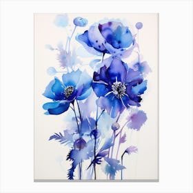 Blue Poppies 4 Canvas Print