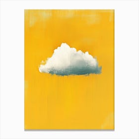 Cloud Wall Art Painting Yellow Sky Print Canvas Print