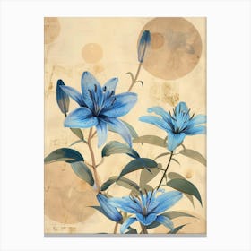 Blue Lilies 2 Canvas Print